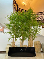 Artificial-Bamboo-Palm-Barrier-200cm-Black-Fiber-Planter-2